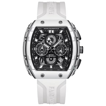 Men’s Premium Sport Chronograph – White Silicone Strap