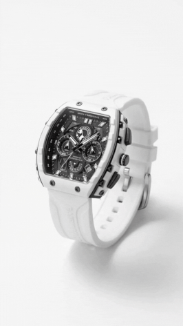 Men’s Premium Sport Chronograph – White Silicone Strap