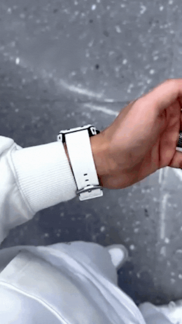 Men’s Premium Sport Chronograph – White Silicone Strap