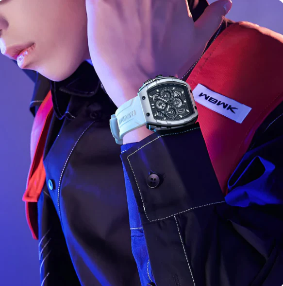 Men’s Premium Sport Chronograph – White Silicone Strap